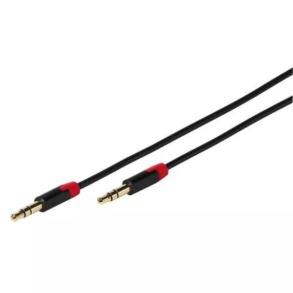 Audio-Anschlusskabel, 3.5mm Klinke, stereo, für Tablet, 1m, schwarz-ro