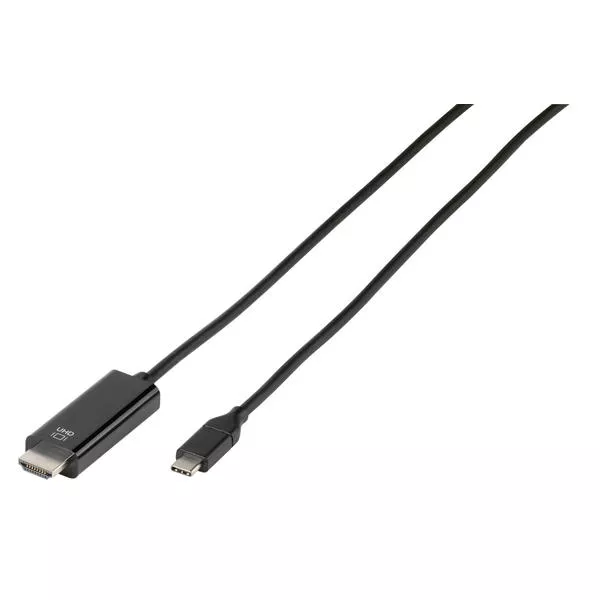 USB Type-C - câble de connexion HDMI, 1,5 m, noir