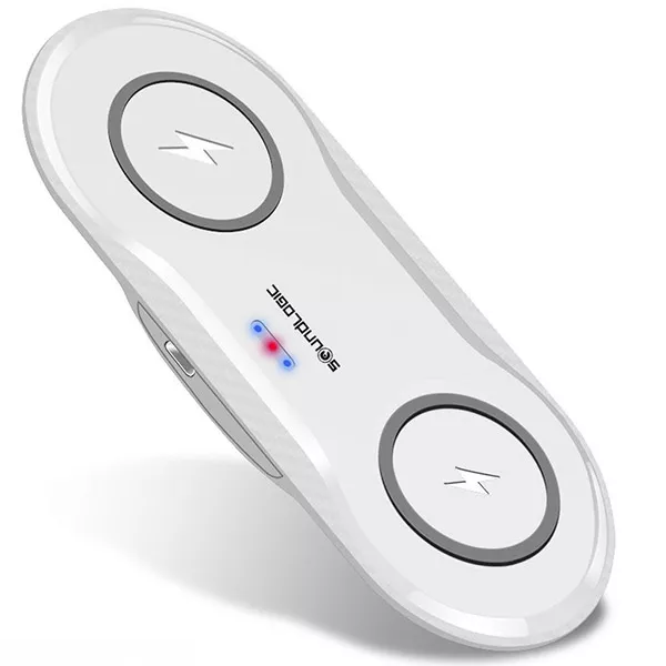 Universal Dual-Wireless Charger Pad weiss
