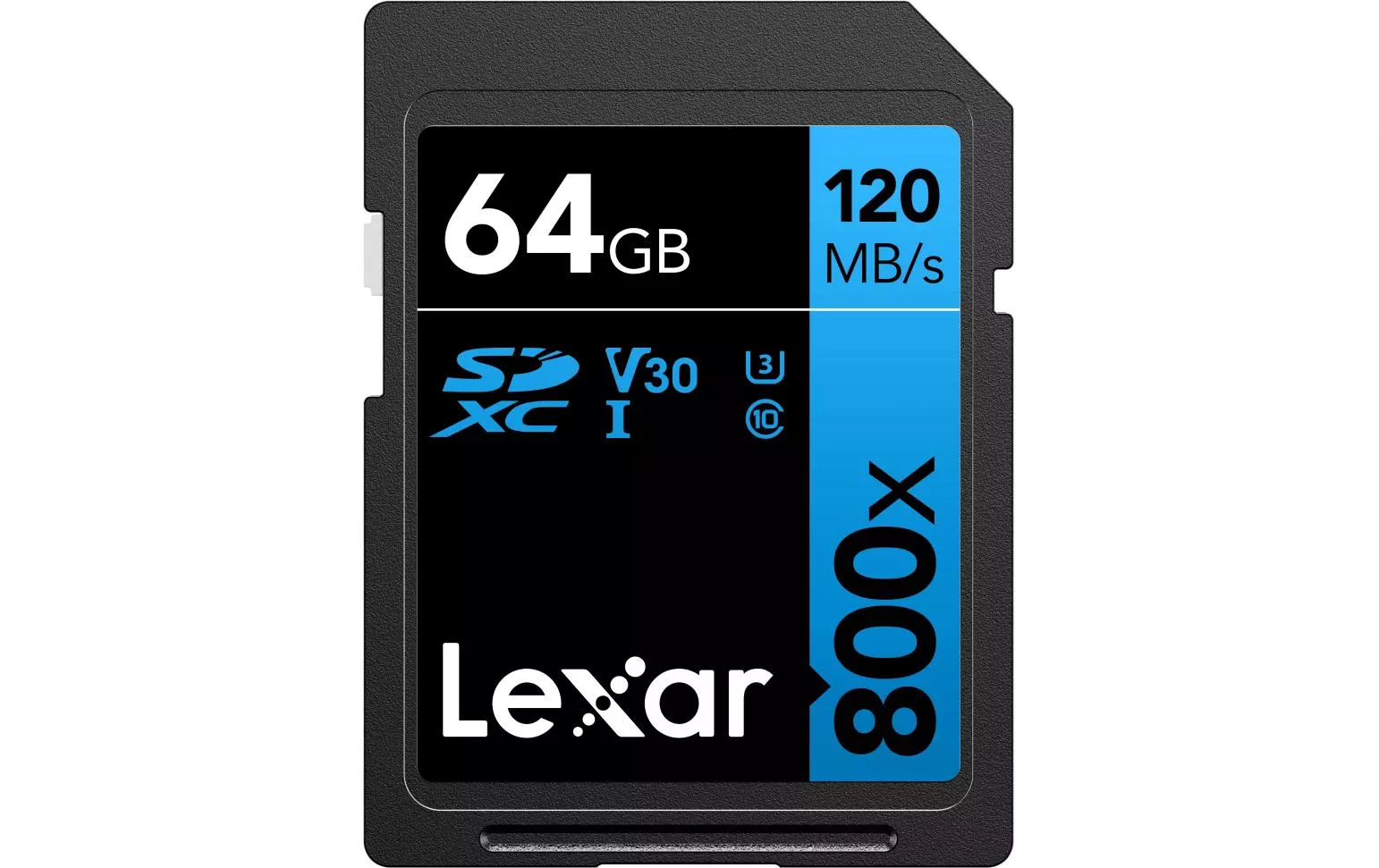 Scheda Lexar SDXC Serie BLU 800x ad alte prestazioni 64 GB