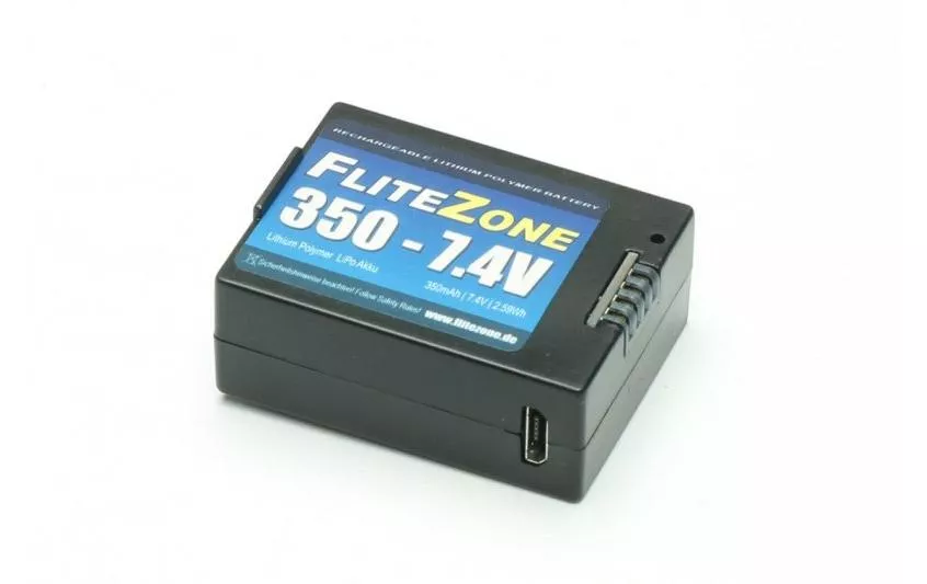 RC batteria LiPo 350 mAh 7,4 V EC135