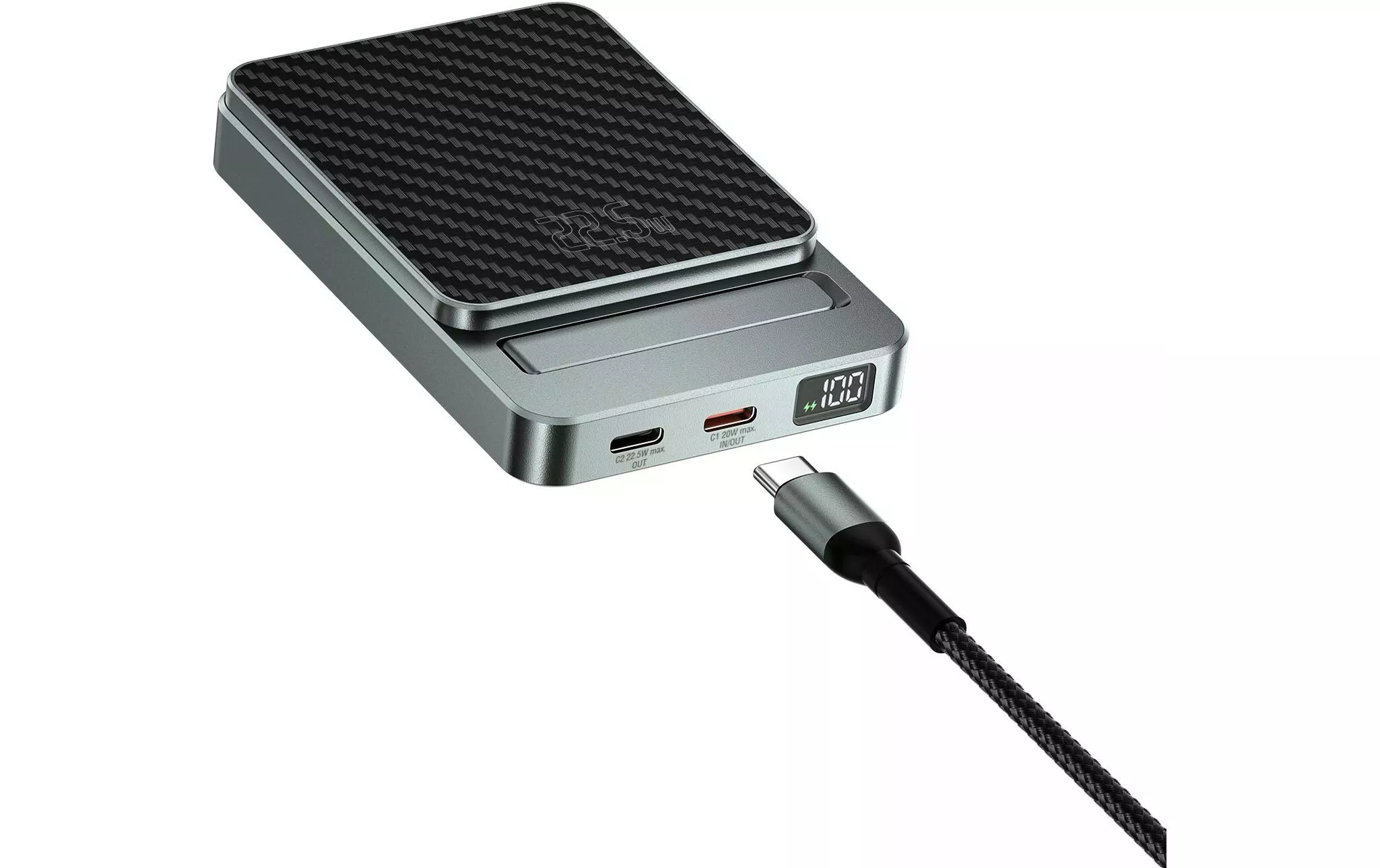 Cellularline Power Bank THUNDER 5000 Caricabatterie portatile extra compatto  Nero