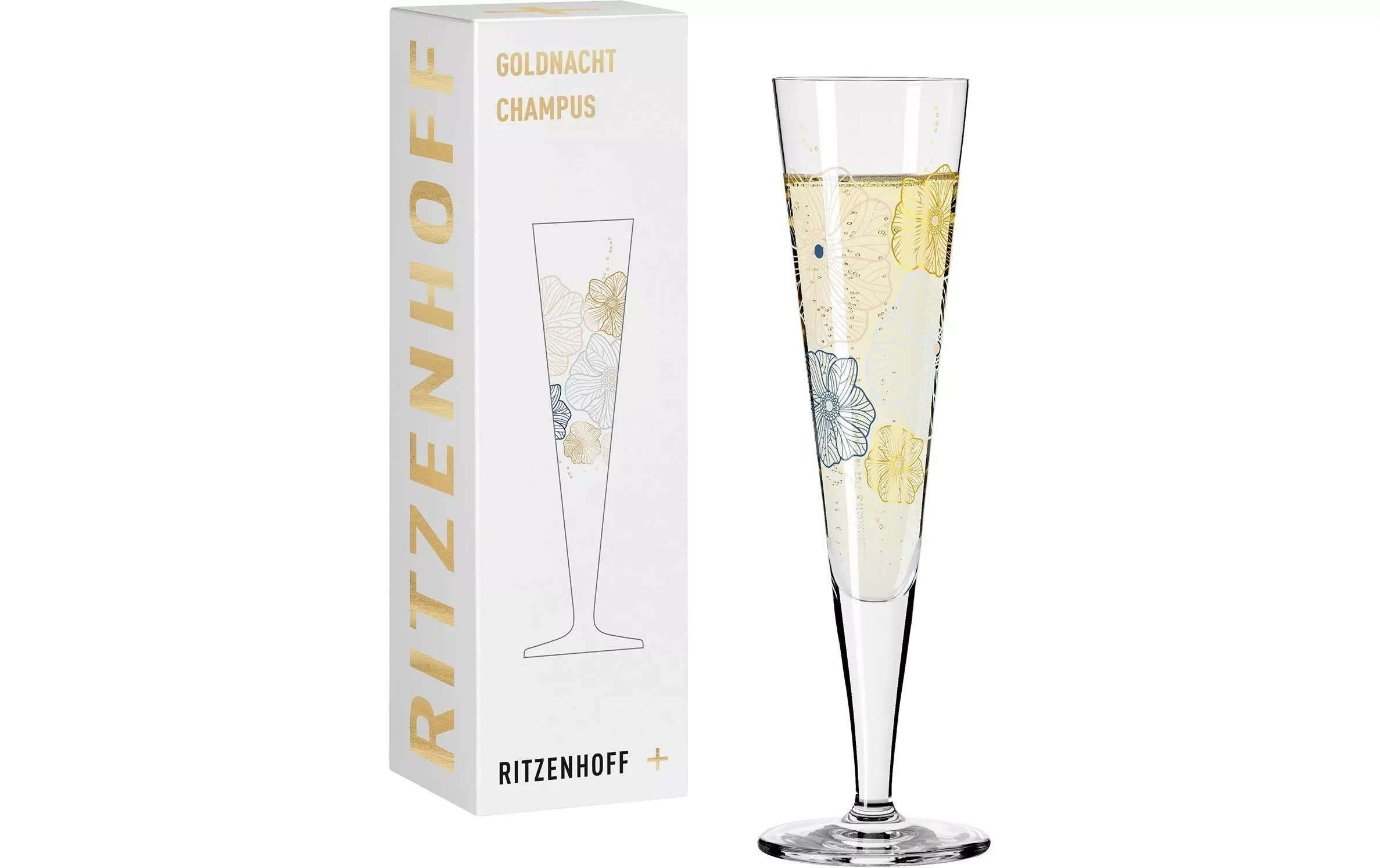 Bicchiere da champagne Ritzenhoff Goldnacht No. 36 205 ml, 1 pezzo, trasparente