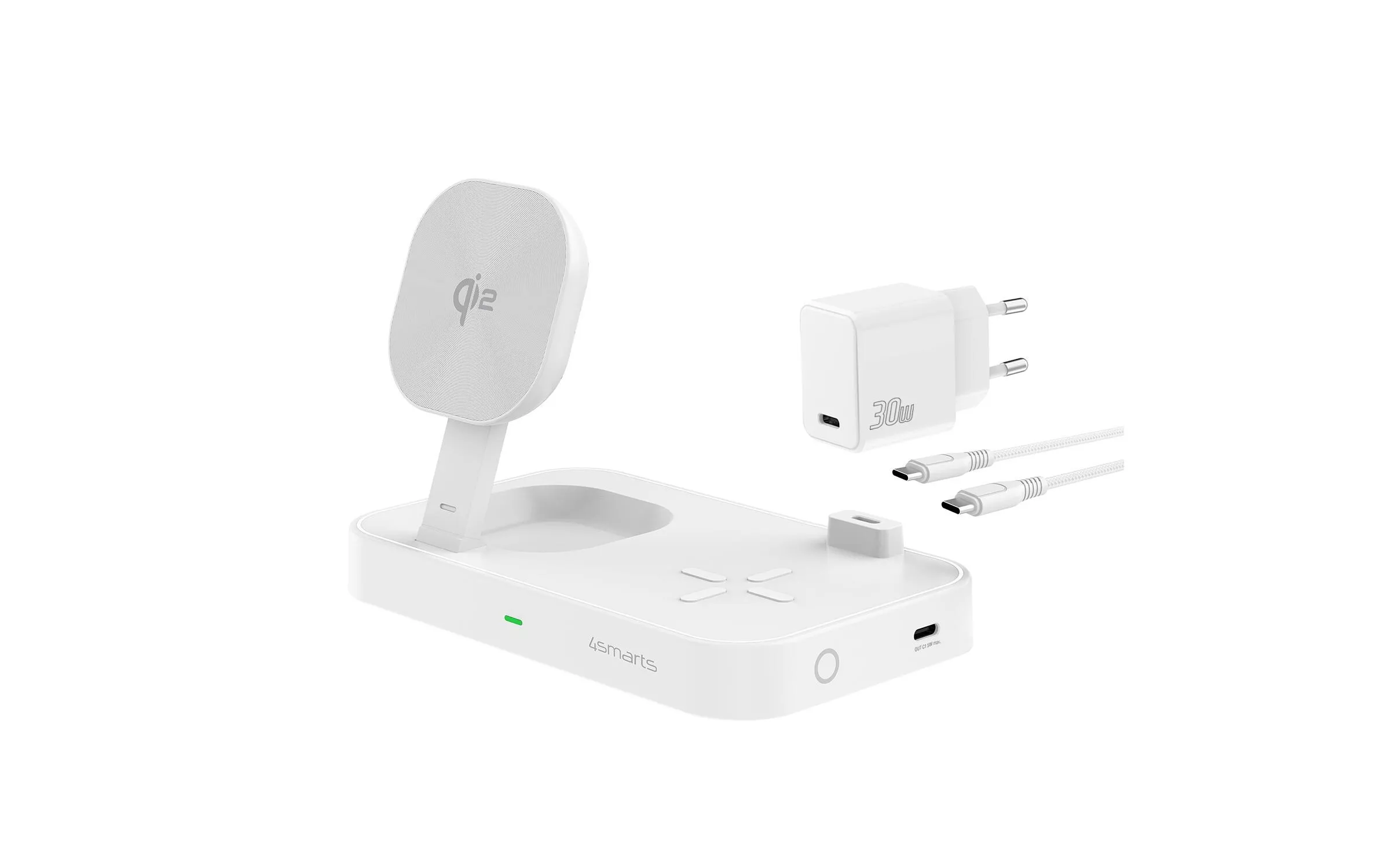 Wireless Charger Qi2 Weiss