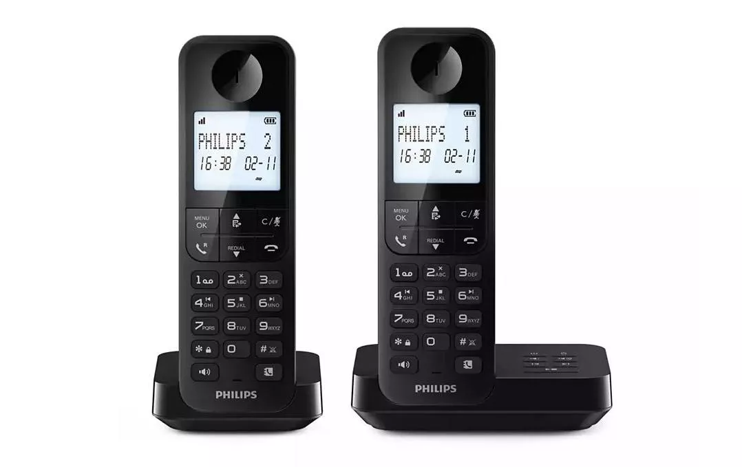 Telefono cordless Philips D2752B Duo Nero