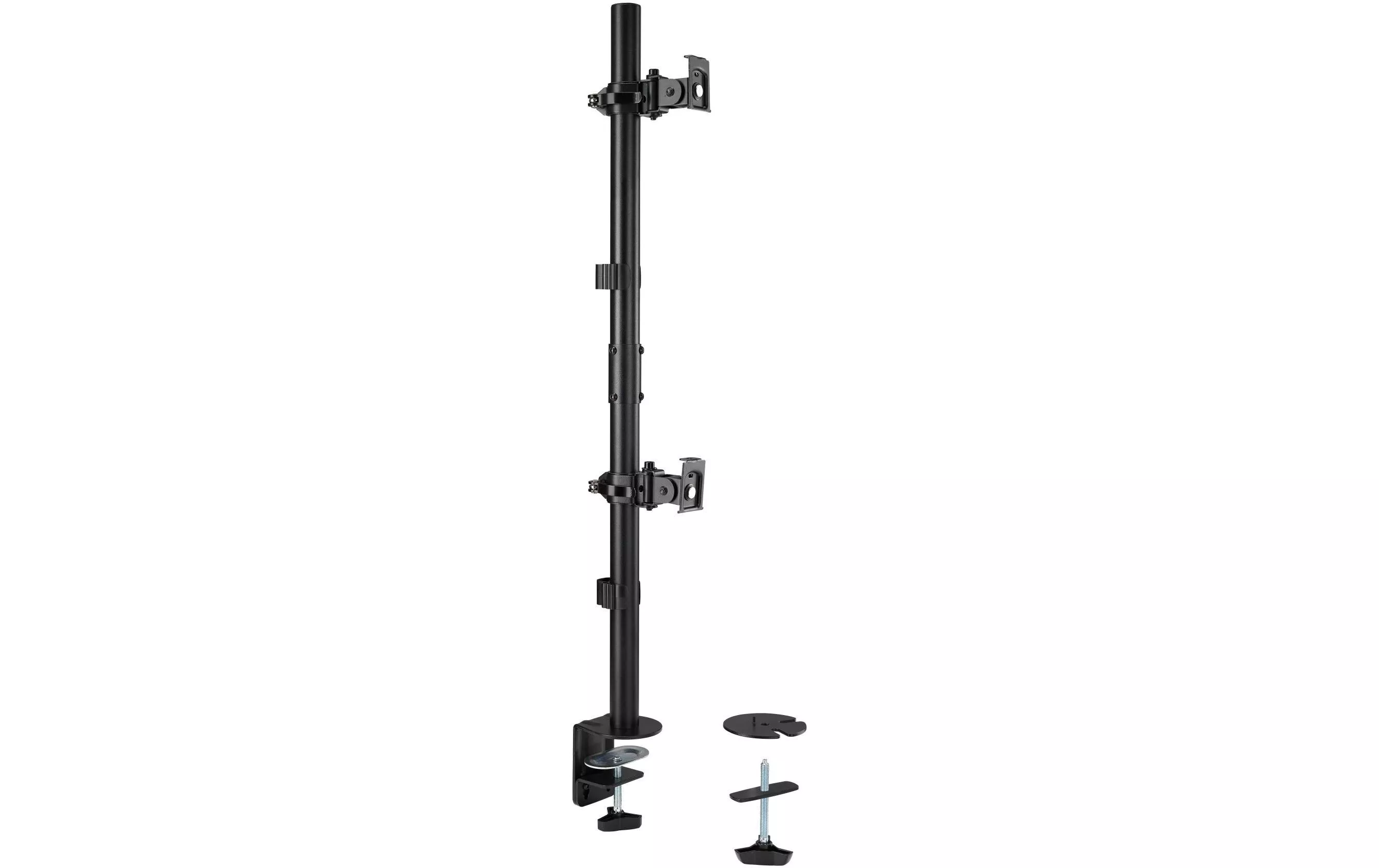 Vertikaler Dual Monitorarm bis 9 kg \u2013 Schwarz