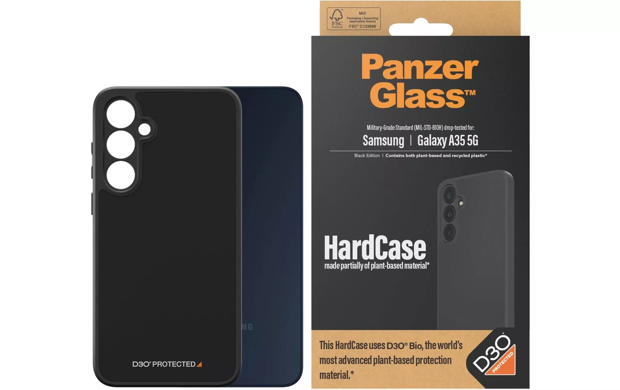 Back Cover HardCase D3O Galaxy A35 5G Black