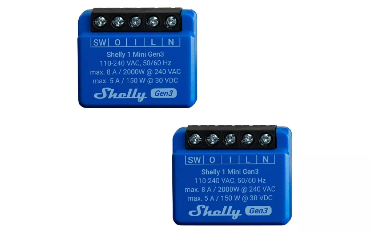 Switch Shelly WLAN Mini Gen3, 2 pezzi