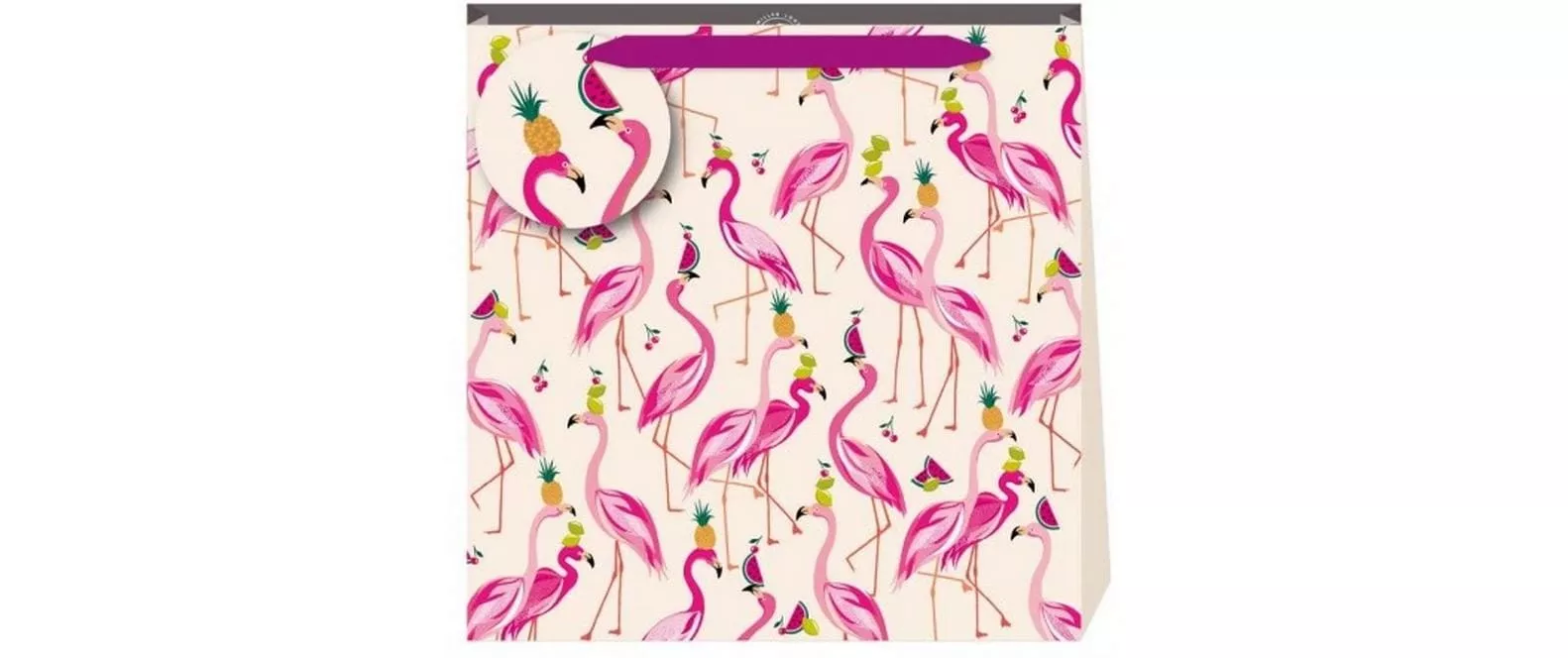 Geschenktüte Flamingo 32,5 x 32,5 x 12 cm