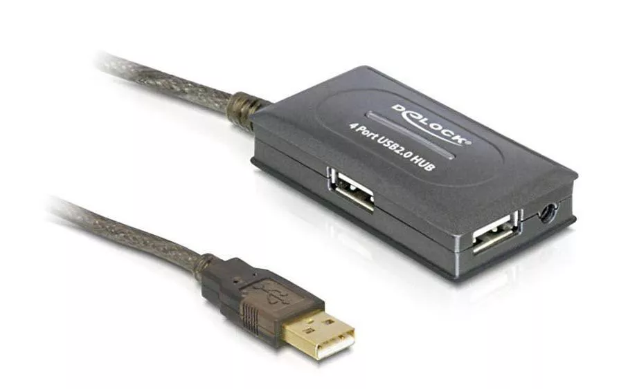 USB 2.0-Verlängerungskabel mit 4-Port HUB USB A - USB A 10 m