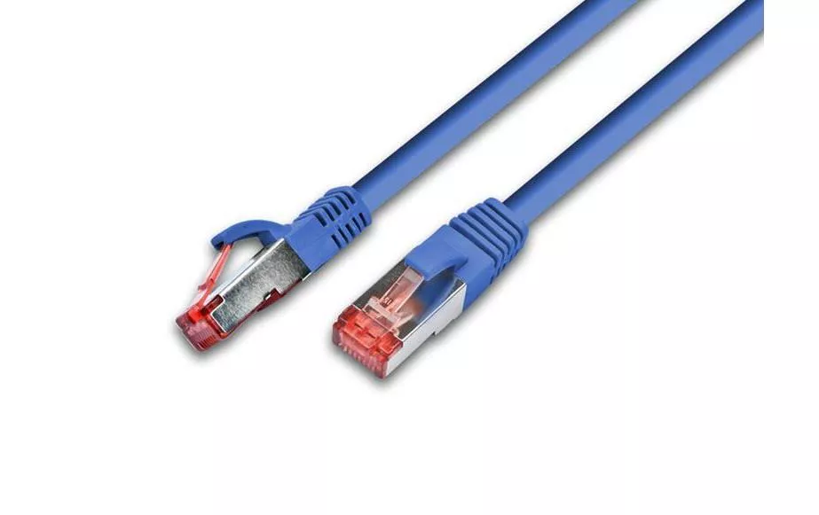 Câble patch RJ-45 - RJ-45, Cat 6A, S/FTP, 0.5 m, Bleu