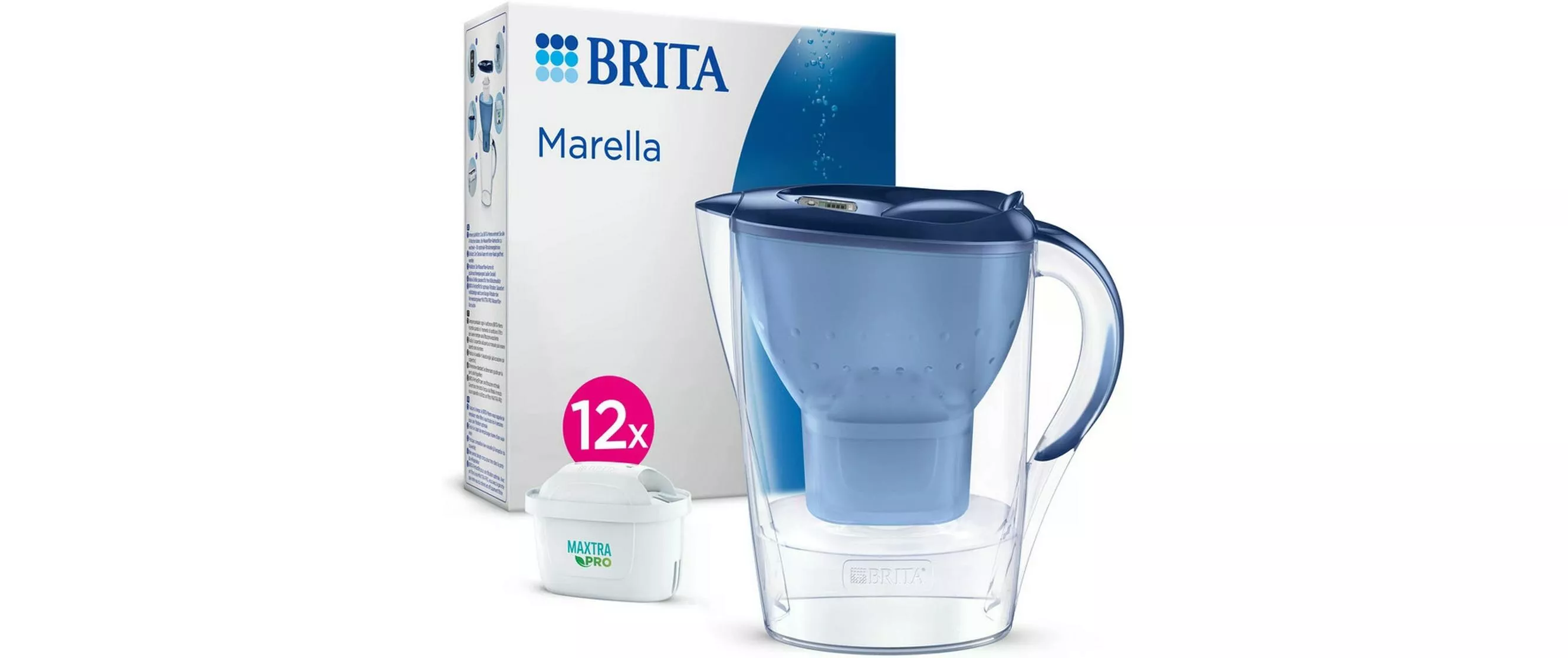 Filtro acqua BRITA Marella blu, incl. 12x Maxtra Pro All-in-1