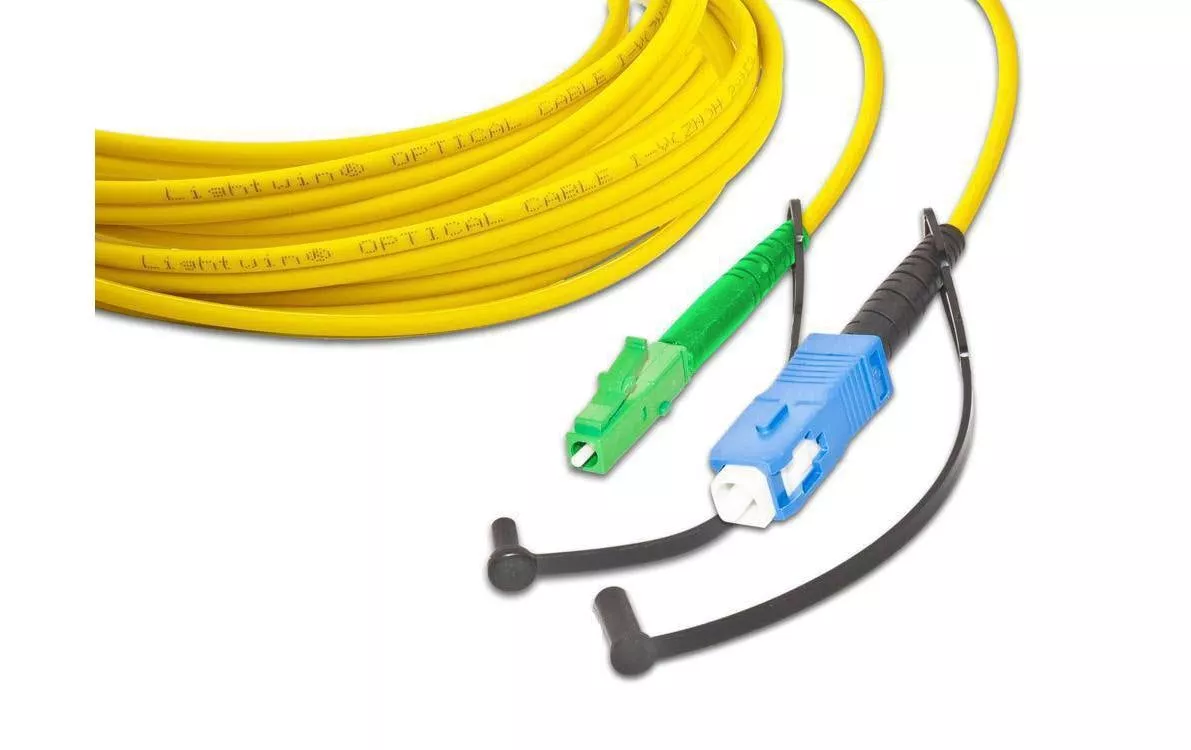 Câble patch à fibre optique LC/APC-SC, Singlemode, Simplex, 0.5m