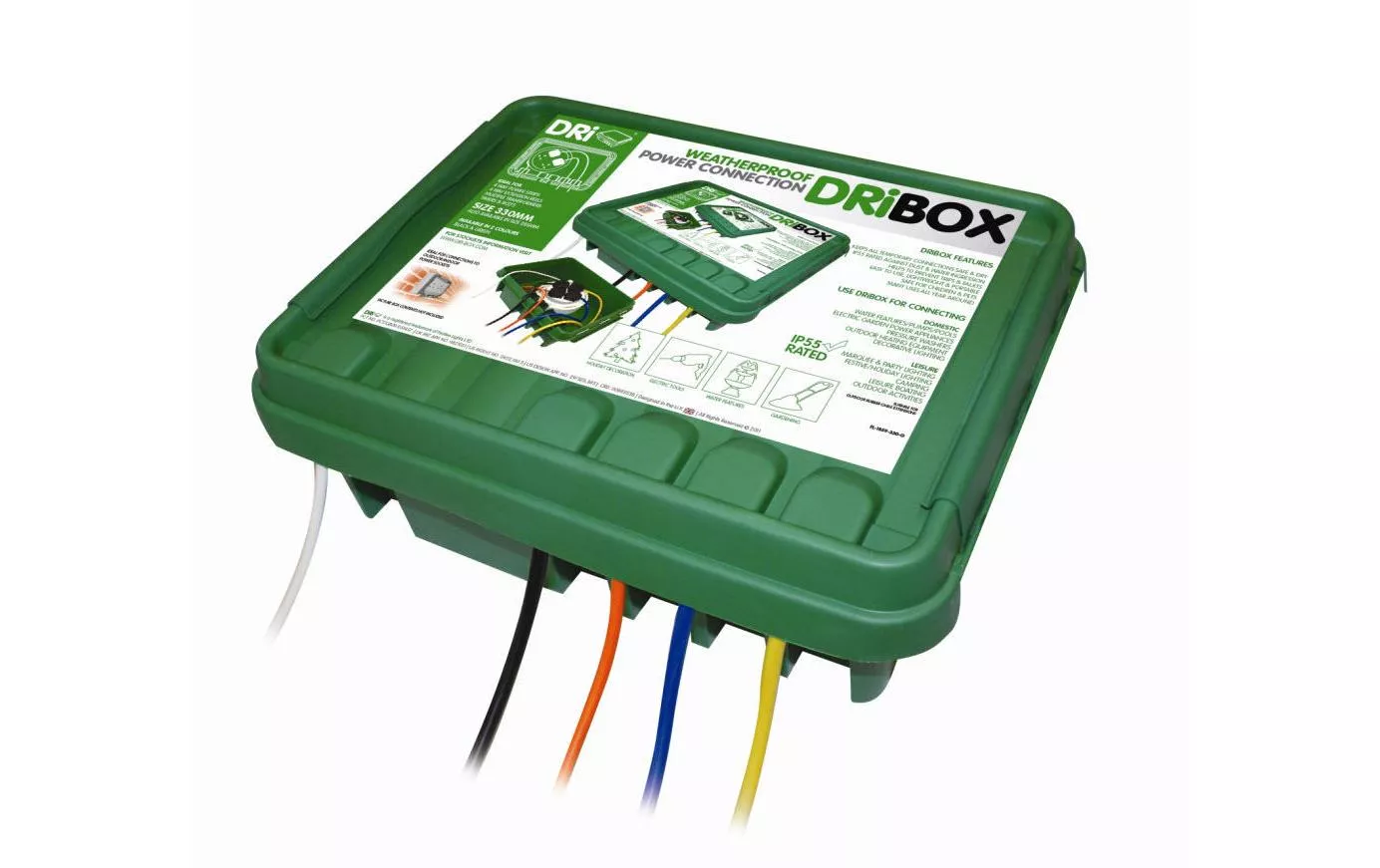 Boîte à câbles 230 x 330 x 140 mm vert