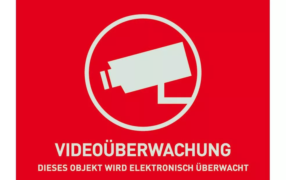 adesivo di avvertimento videosorveglianza DE 1 pezzo, 74 x 52,5 mm