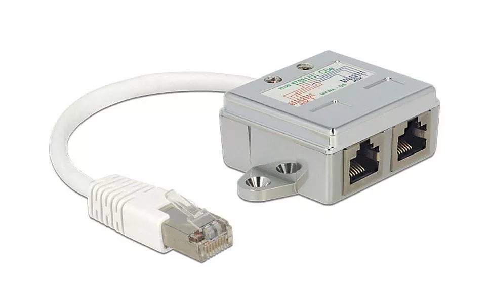 Adaptateur double port 2xRJ45, 1x100Mbps LAN, 1xISDN 1 Pièce/s