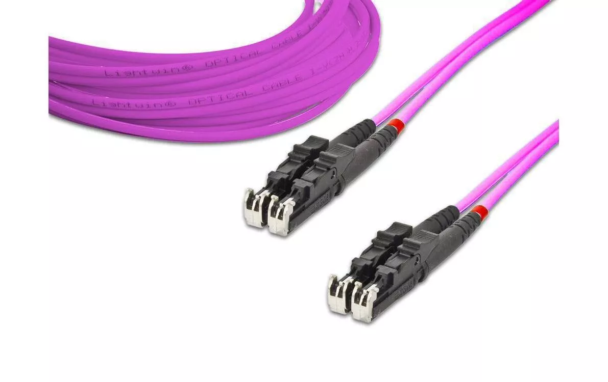 Câble patch à fibre optique E2000-E2000, Multimode, OM4, 1m