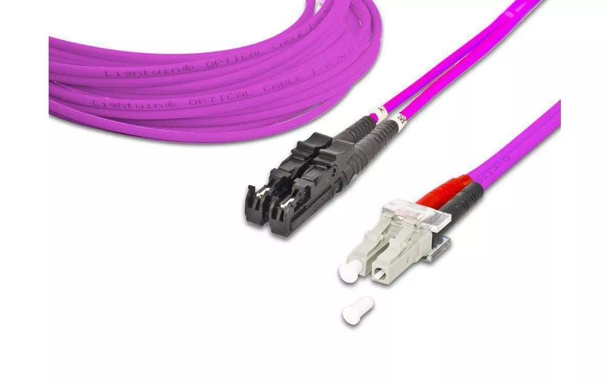Câble patch à fibre optique E2000-LC, Multimode, OM4, 3m