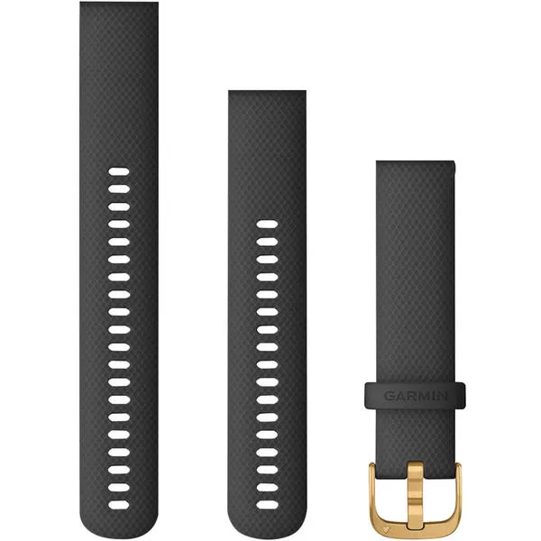 20mm Band Silicone Black/Gold