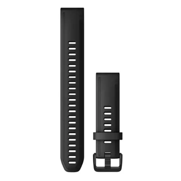 20mm QuickFit Long Strap Black Silicone