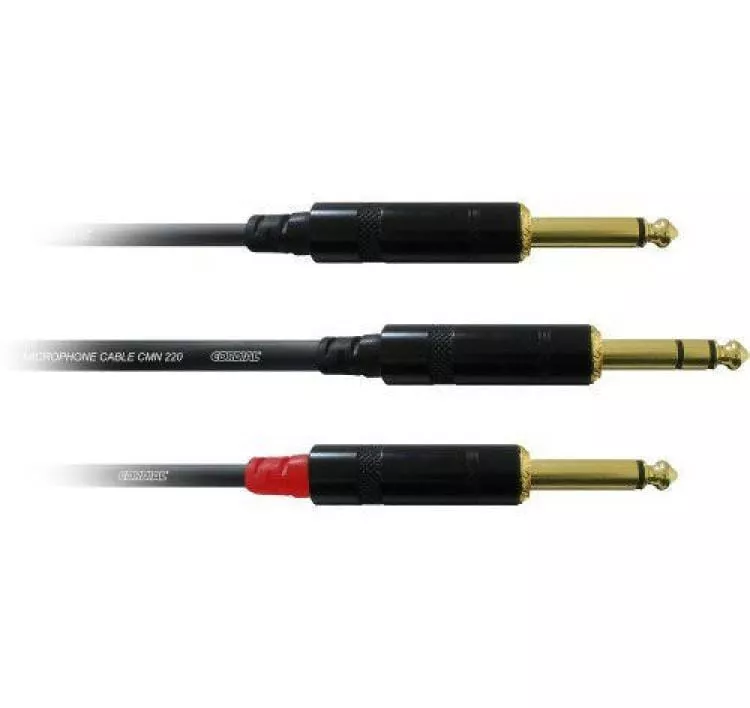 Câble audio jack 6.3 mm - jack 6.3 mm 1.5 m