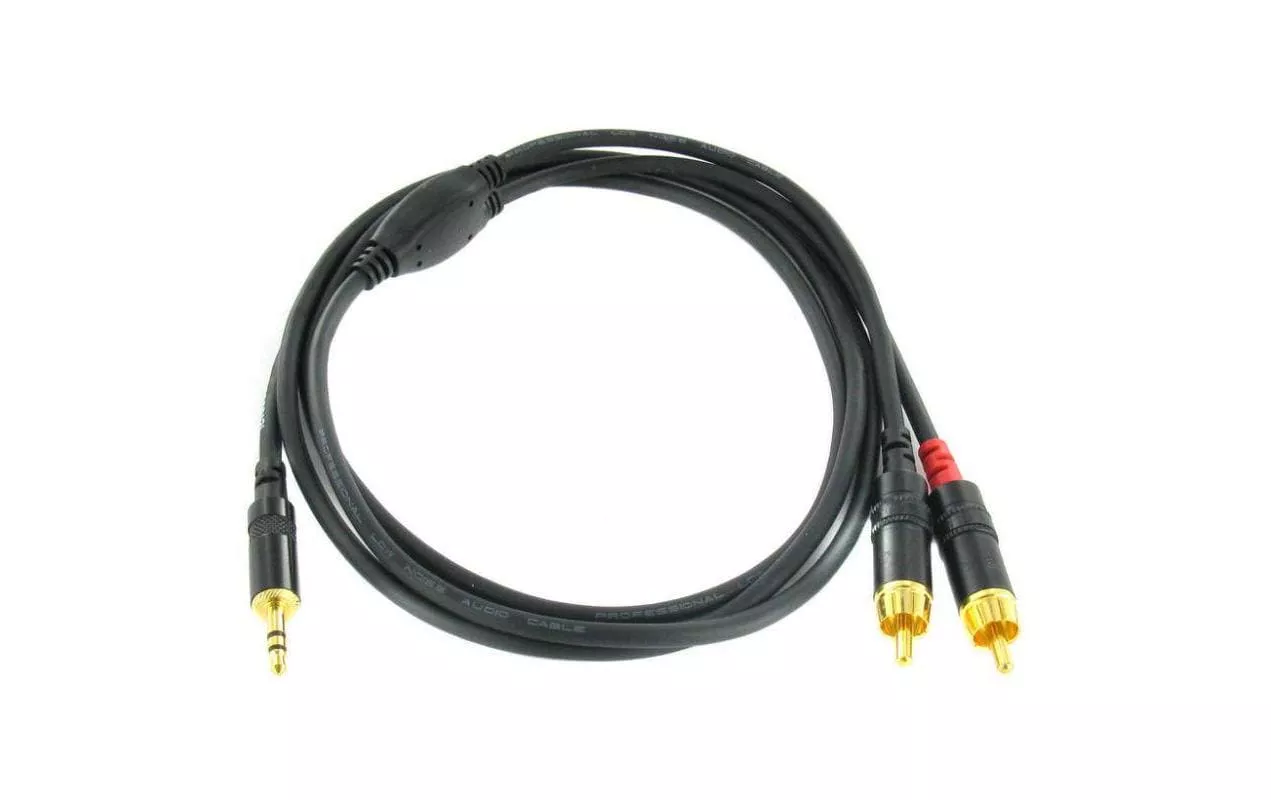 Câble audio CFY 1.5 WCC jack 3.5 mm - Cinch 1.5 m