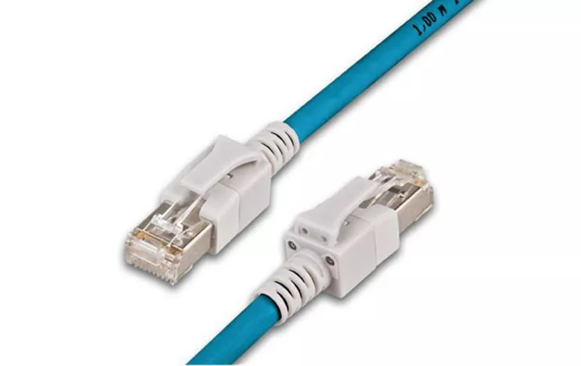 Câble patch RJ-45 - RJ-45, Cat 6A, S/FTP, 0.5 m, Bleu