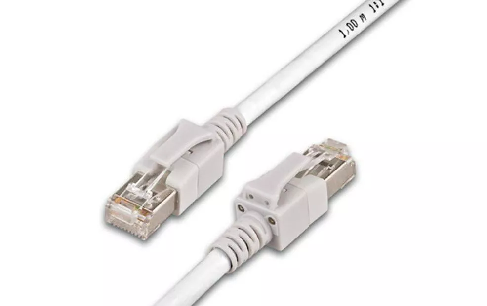 Câble patch RJ-45 - RJ-45, Cat 6A, S/FTP, 0.5 m, Blanc