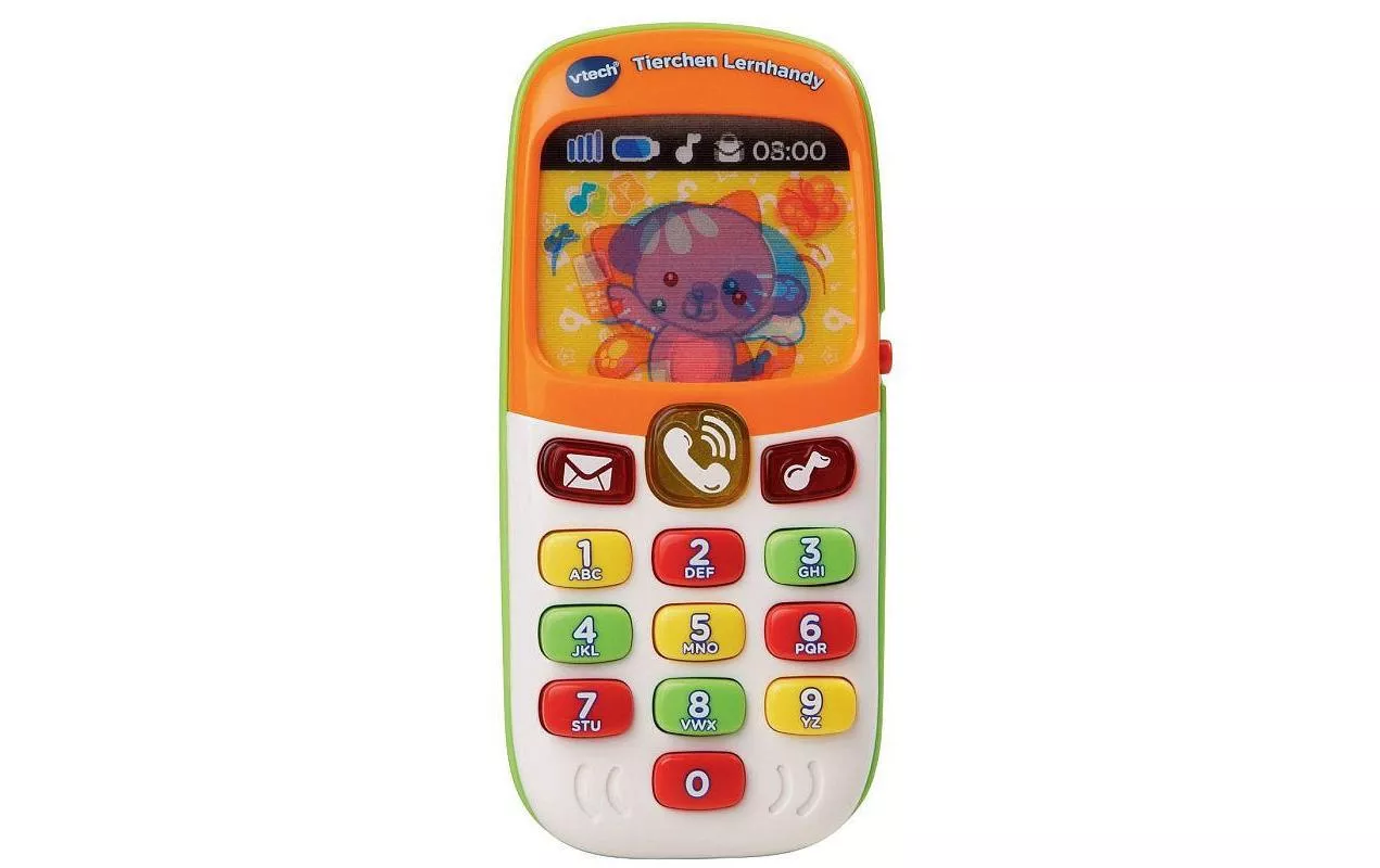 Telefono cellulare per l\'apprendimento degli animali arancione/bianco