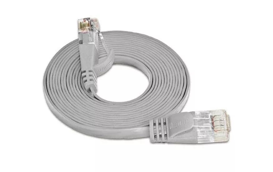 Câble patch slim RJ-45 - RJ-45, Cat 6, UTP, 1.5 m, Gris