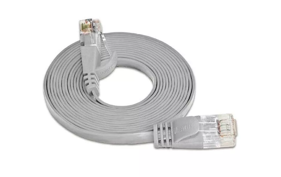 Câble patch slim RJ-45 - RJ-45, Cat 6, UTP, 3 m, Gris