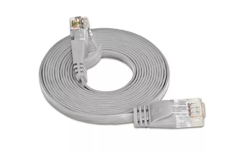 Câble patch slim RJ-45 - RJ-45, Cat 6, UTP, 25 m, Gris