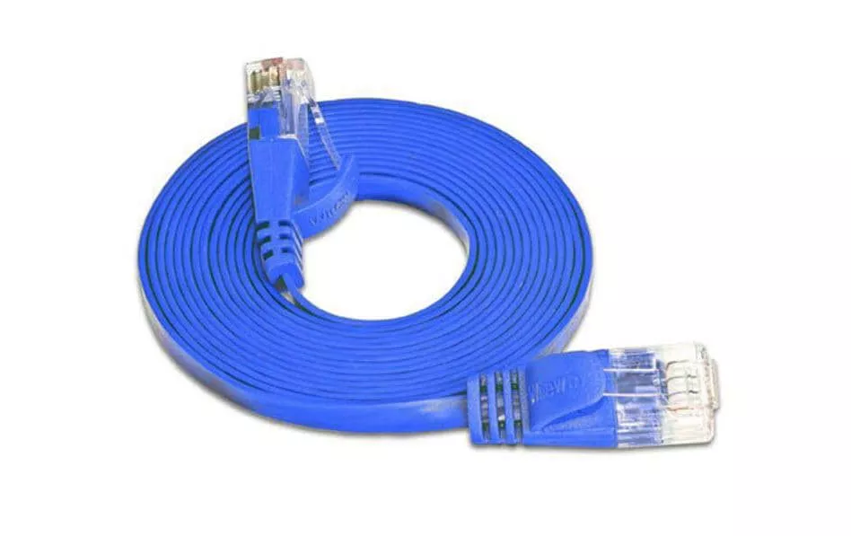 Câble patch slim RJ-45 - RJ-45, Cat 6, UTP, 3 m, Bleu