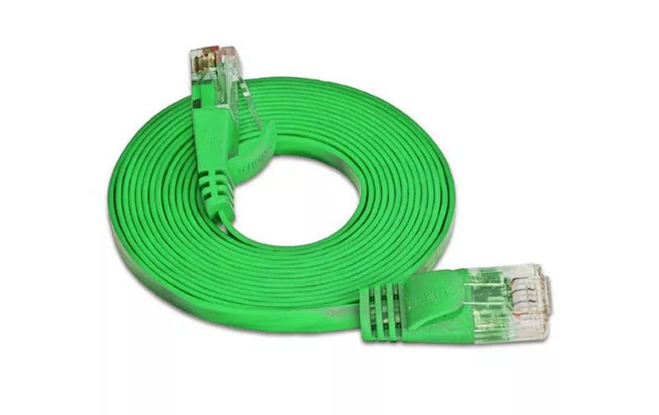 Câble patch slim RJ-45 - RJ-45, Cat 6, UTP, 0.75 m, Vert