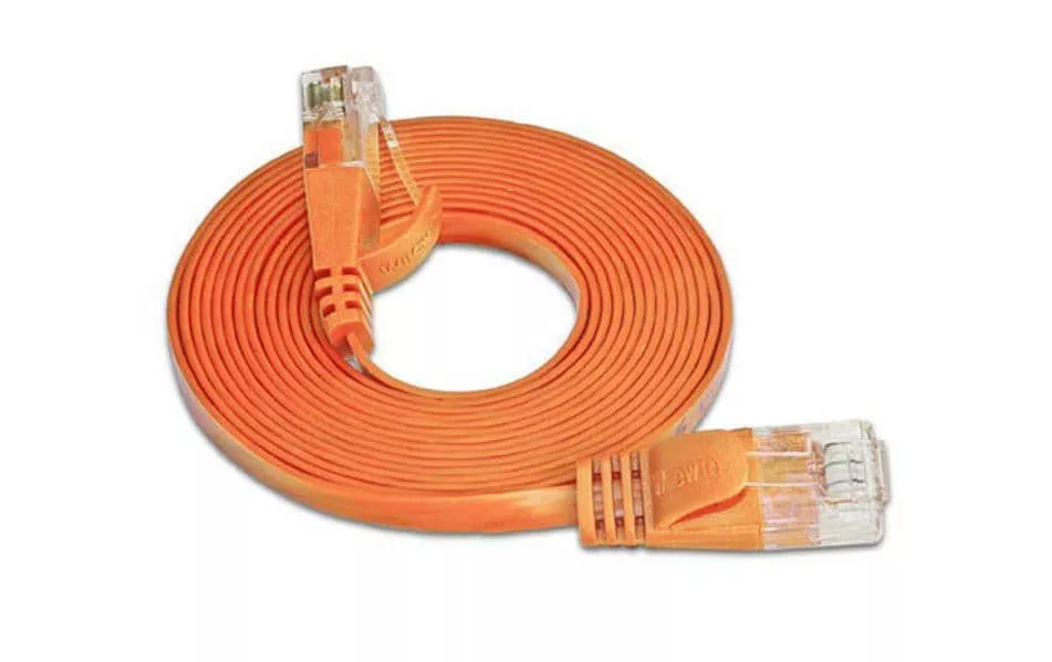 Câble patch slim RJ-45 - RJ-45, Cat 6, UTP, 1 m, Orange