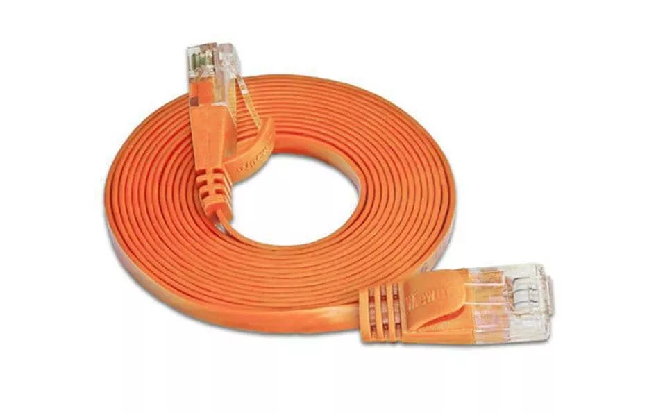 Câble patch slim RJ-45 - RJ-45, Cat 6, UTP, 7.5 m, Orange