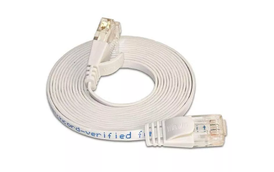 Câble patch slim RJ-45 - RJ-45, Cat 6, UTP, 1.5 m, Blanc