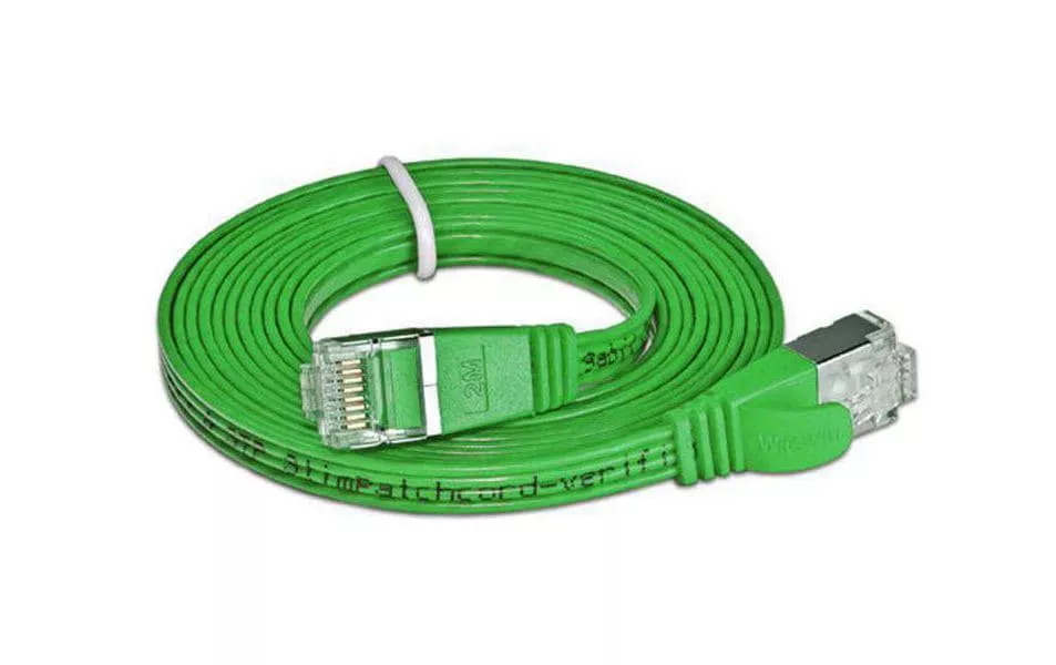 Câble patch slim RJ-45 - RJ-45, Cat 6, STP, 0.5 m, Vert
