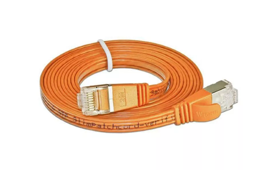 Câble patch slim RJ-45 - RJ-45, Cat 6, STP, 3 m, Orange