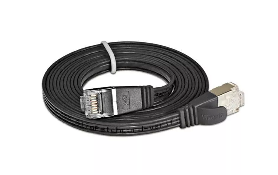 Câble patch slim  Cat 6, STP, 15 m, Noir