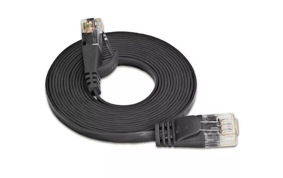 Câble patch slim RJ-45 - RJ-45, Cat 6, STP, 25 m, Noir