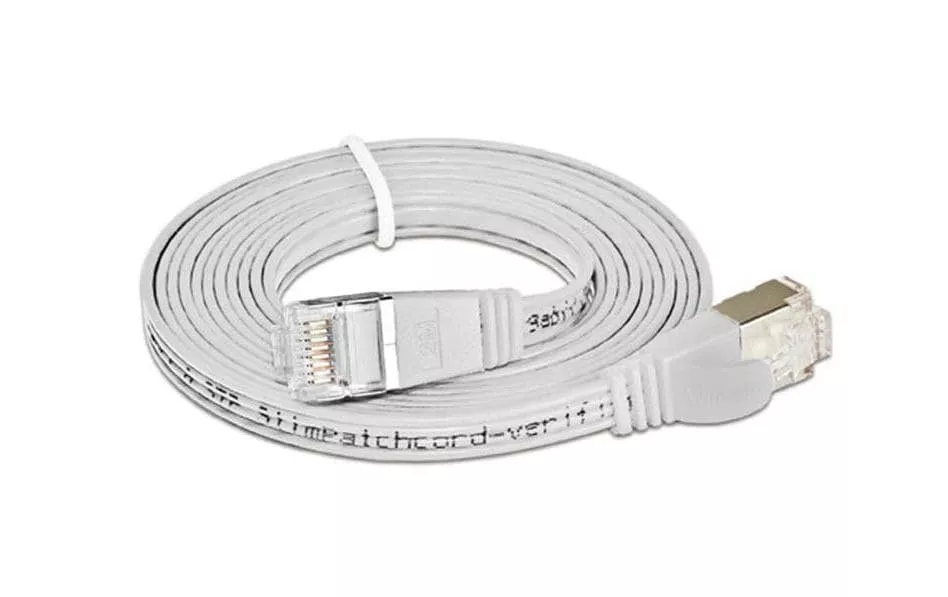 Câble patch slim  Cat 6, STP, 20 m, Blanc