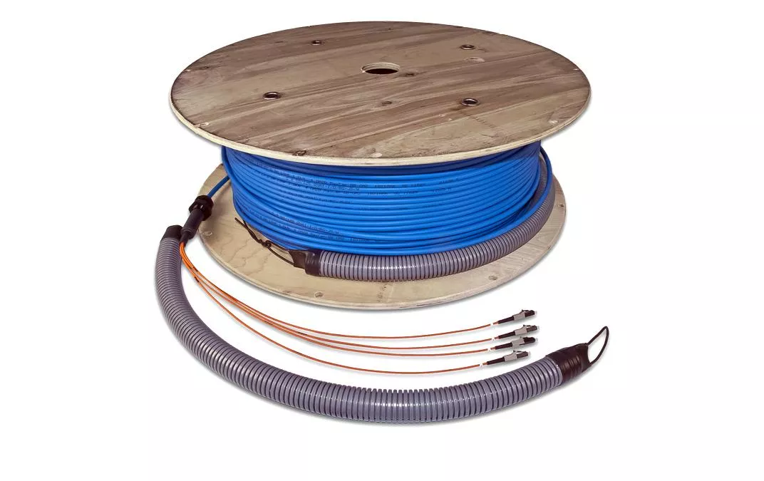Câble de pose à fibre optique 4xLC-LC, MM, OM3, 100m