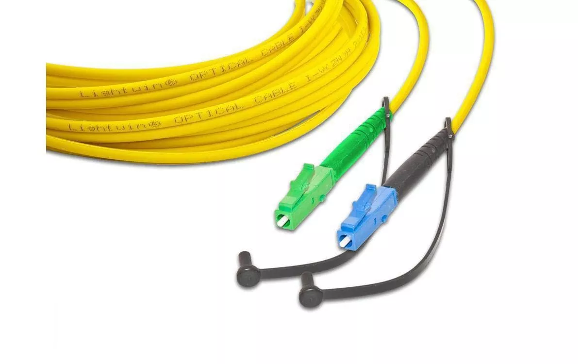 Câble patch à fibre optique LC/APC-LC, Singlemode, Simplex, 1m