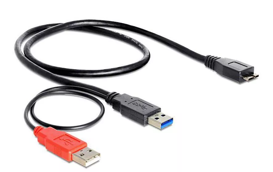 Câble en Y USB 3.0  USB A - Micro-USB B 0.6 m