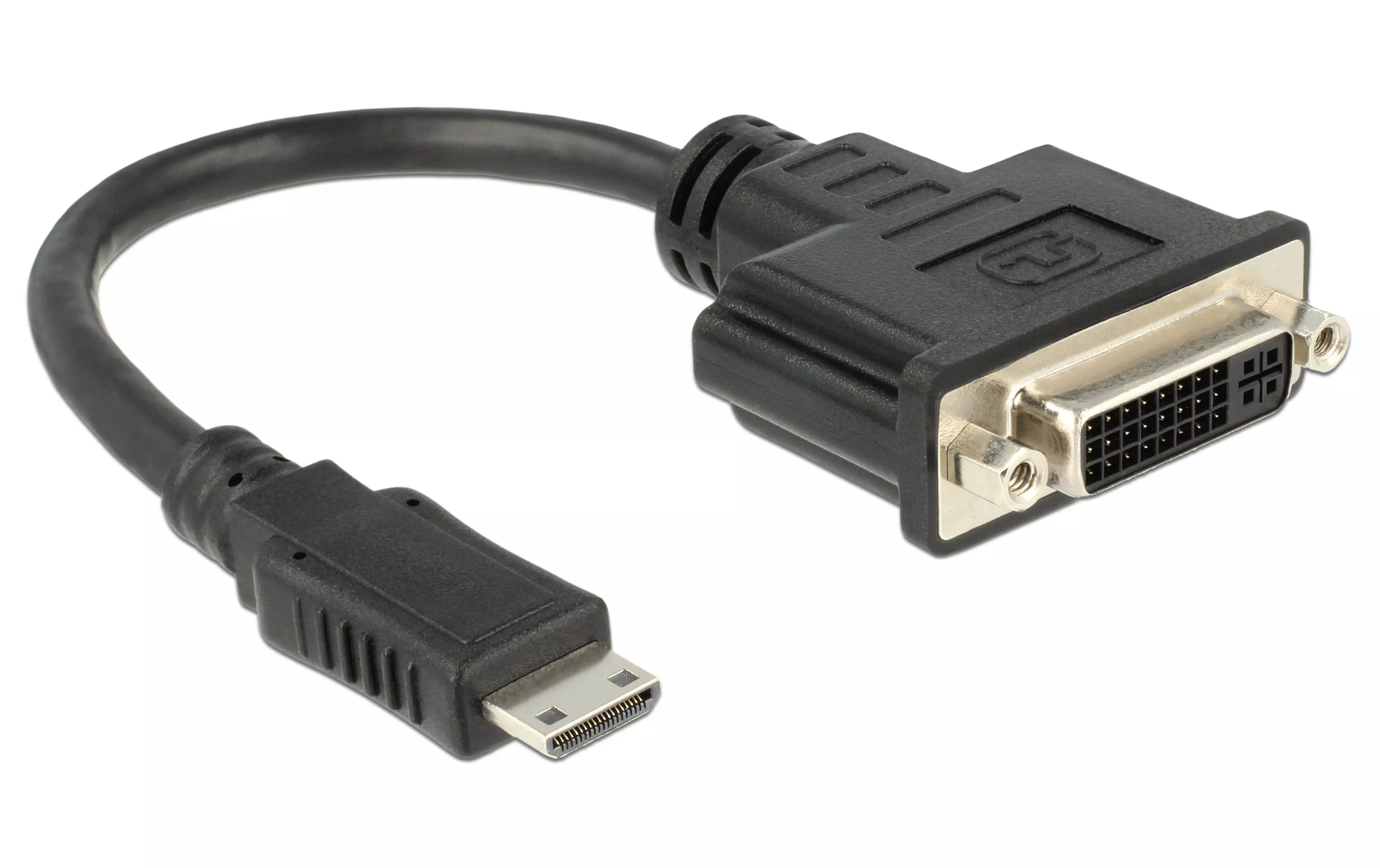 Adapterkabel Mini-HDMI \u2013 DVI-D Schwarz