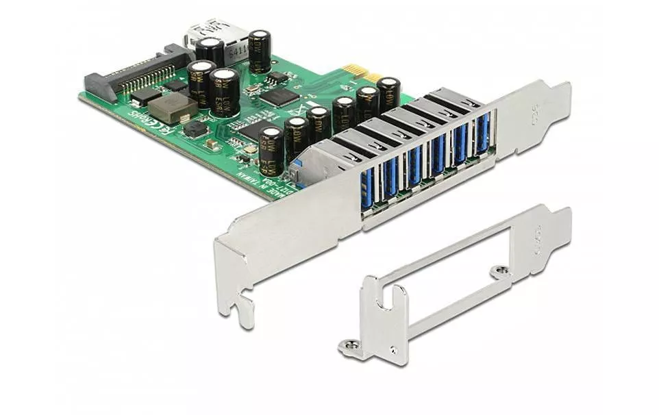 Carte PCI Express 89377 USB 3.0 - 6x externe   1x interne