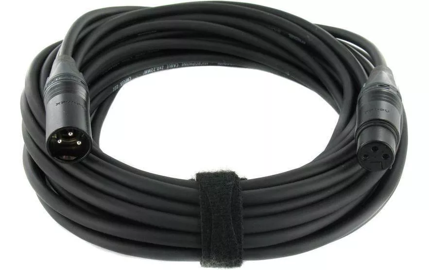 Câble XLR XLRm-XLRf 20 m, Noir