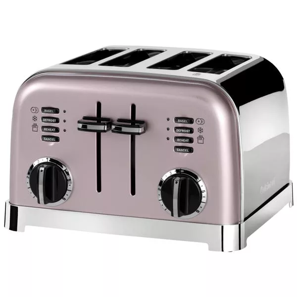 Toaster avec 4 tranches rose