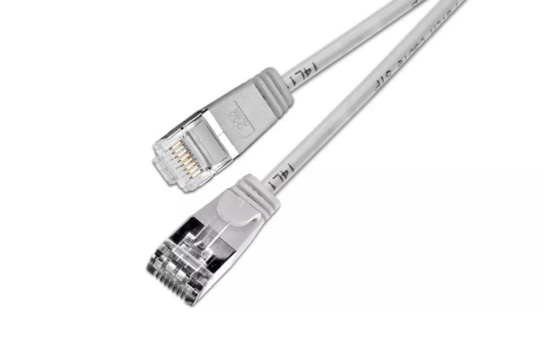 Câble patch slim  Cat 6, U/FTP, 0.15 m, Gris